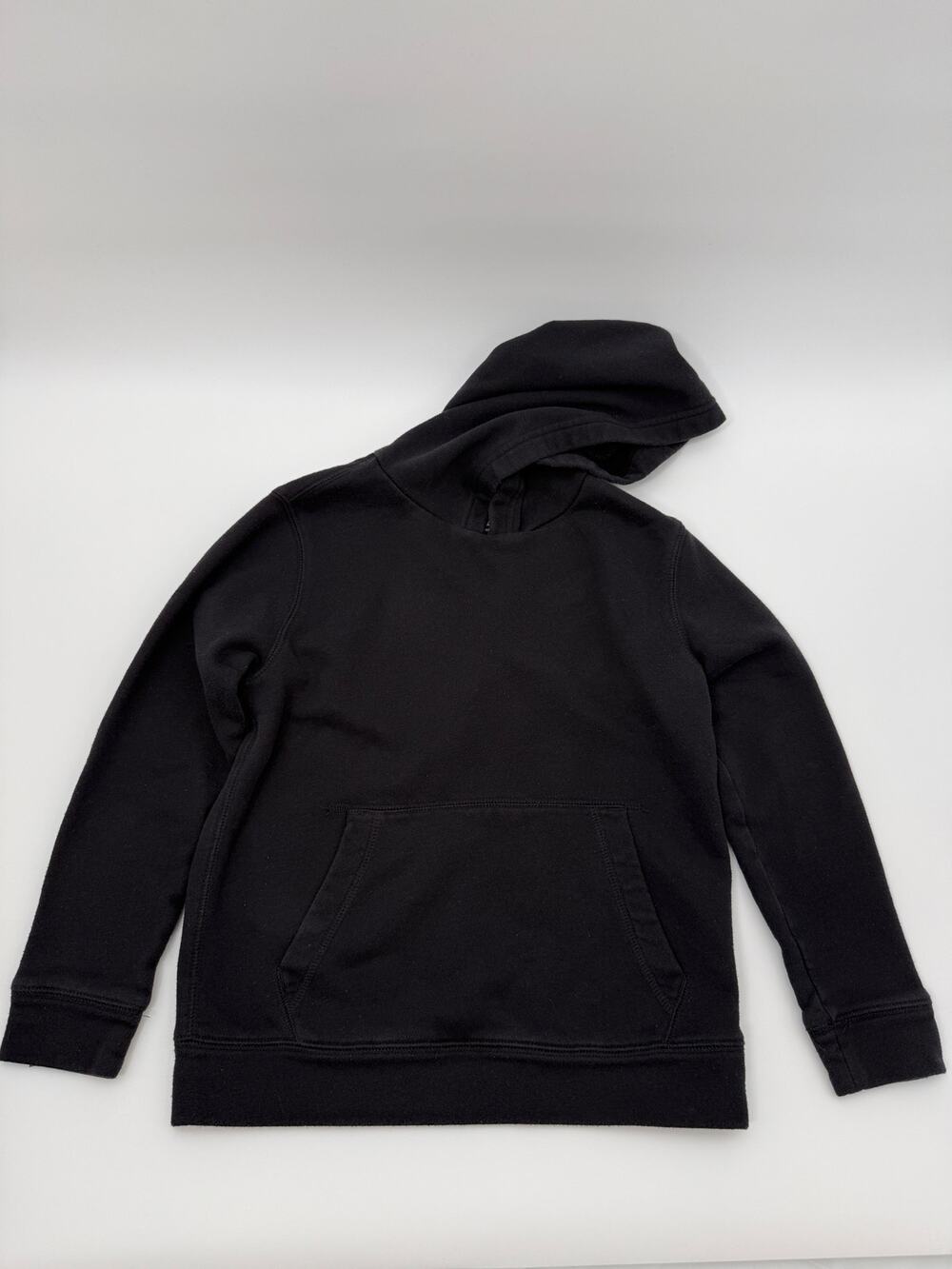 Tek Gear Ultrasoft Fleece Hoodie Youth Small Black Pullover Sweatshirt Pocket